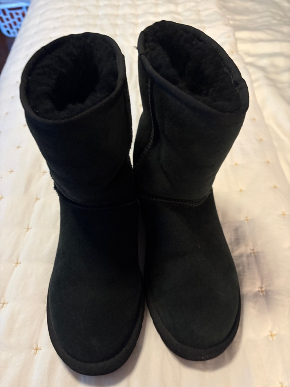 Ugg Black Women's Winter Suede Boots - Cozy Lined Boot